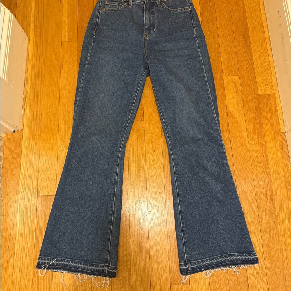 Veronica Beard High Rise Blue Jeans Classic Straight-Leg - Picture 3 of 7